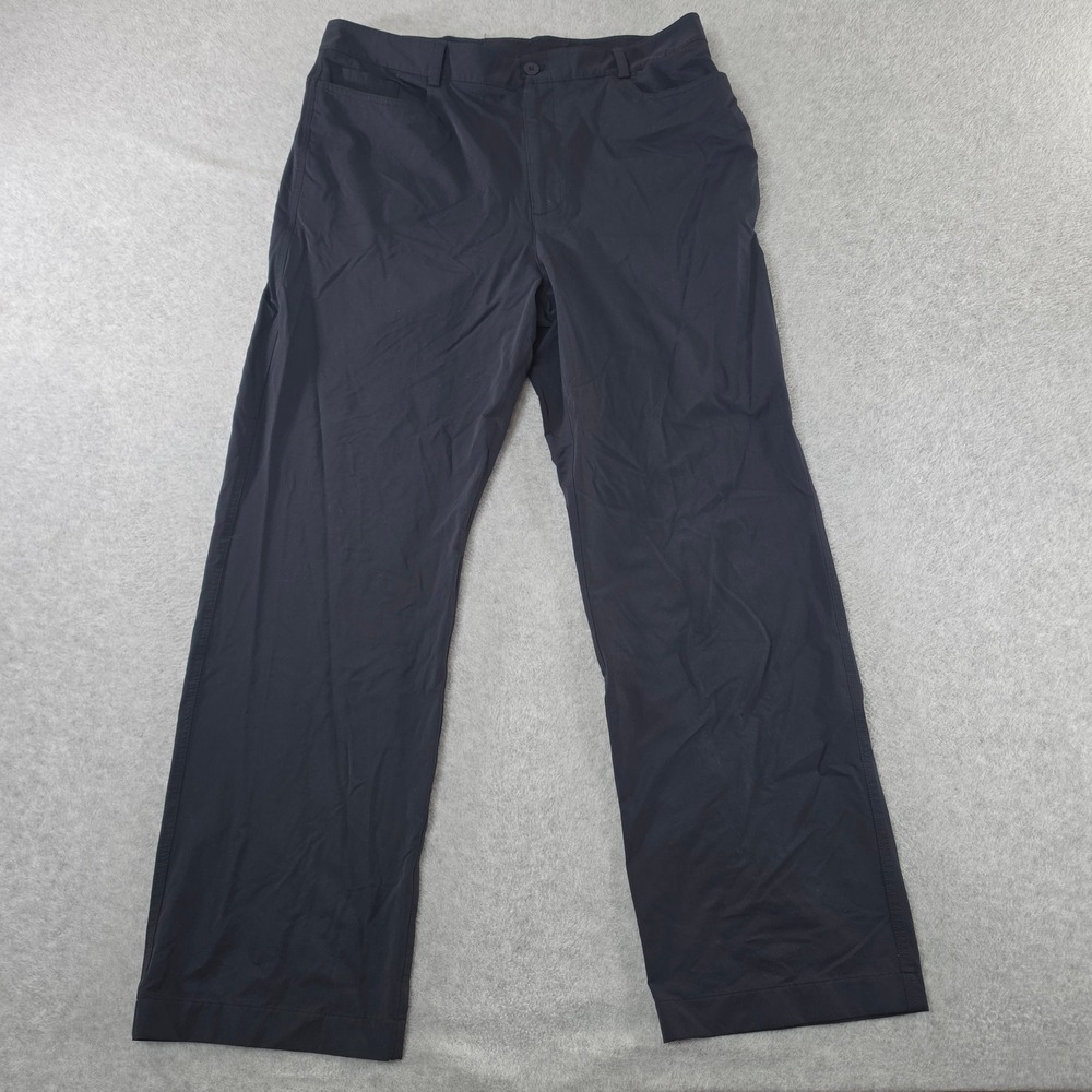 Under Armour Performance Mens Golf Pants Black 36x32 Flat Front Stretch Trousers